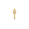 18K Solid Gold Single Diamond Bezel Nose Pin